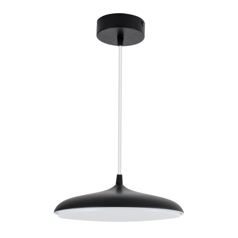 GLOBOSTAR® BARON 61251 Μοντέρνο Κρεμαστό Φωτιστικό Οροφής LED 12W 1440lm 120° AC 220-240V IP20 Ρυθμιζόμενο Λευκό CCT με On/Off 2700K/4500K/6000K - Lumileds SMD Chip - Μαύρο Ματ - Μ25 x Π25 x Υ8cm - 3 Χρόνια Εγγύηση