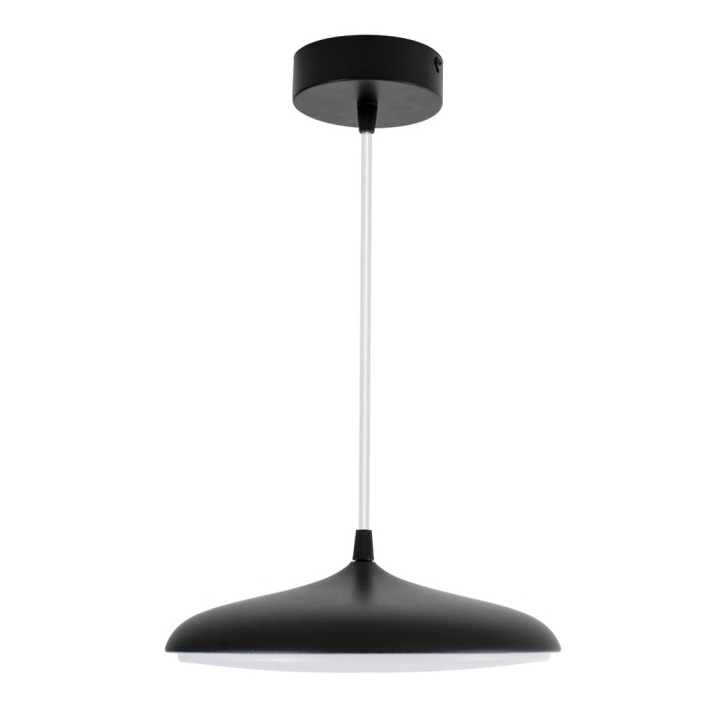 GLOBOSTAR® BARON 61251 Μοντέρνο Κρεμαστό Φωτιστικό Οροφής LED 12W 1440lm 120° AC 220-240V IP20 Ρυθμιζόμενο Λευκό CCT με On/Off 2700K/4500K/6000K - Lumileds SMD Chip - Μαύρο Ματ - Μ25 x Π25 x Υ8cm - 3 Χρόνια Εγγύηση
