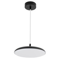 GLOBOSTAR® BARON 61251 Μοντέρνο Κρεμαστό Φωτιστικό Οροφής LED 12W 1440lm 120° AC 220-240V IP20 Ρυθμιζόμενο Λευκό CCT με On/Off 2700K/4500K/6000K - Lumileds SMD Chip - Μαύρο Ματ - Μ25 x Π25 x Υ8cm - 3 Χρόνια Εγγύηση