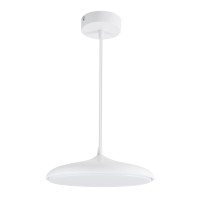 GLOBOSTAR® BARON 61252 Μοντέρνο Κρεμαστό Φωτιστικό Οροφής LED 12W 1440lm 120° AC 220-240V IP20 Ρυθμιζόμενο Λευκό CCT με On/Off 2700K/4500K/6000K - Lumileds SMD Chip - Λευκό Ματ - Μ25 x Π25 x Υ8cm - 3 Χρόνια Εγγύηση
