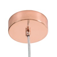GLOBOSTAR® BARON 61253 Μοντέρνο Κρεμαστό Φωτιστικό Οροφής LED 12W 1440lm 120° AC 220-240V IP20 Ρυθμιζόμενο Λευκό CCT με On/Off 2700K/4500K/6000K - Lumileds SMD Chip - Ροζ Χρυσό - Μ25 x Π25 x Υ8cm - 3 Χρόνια Εγγύηση
