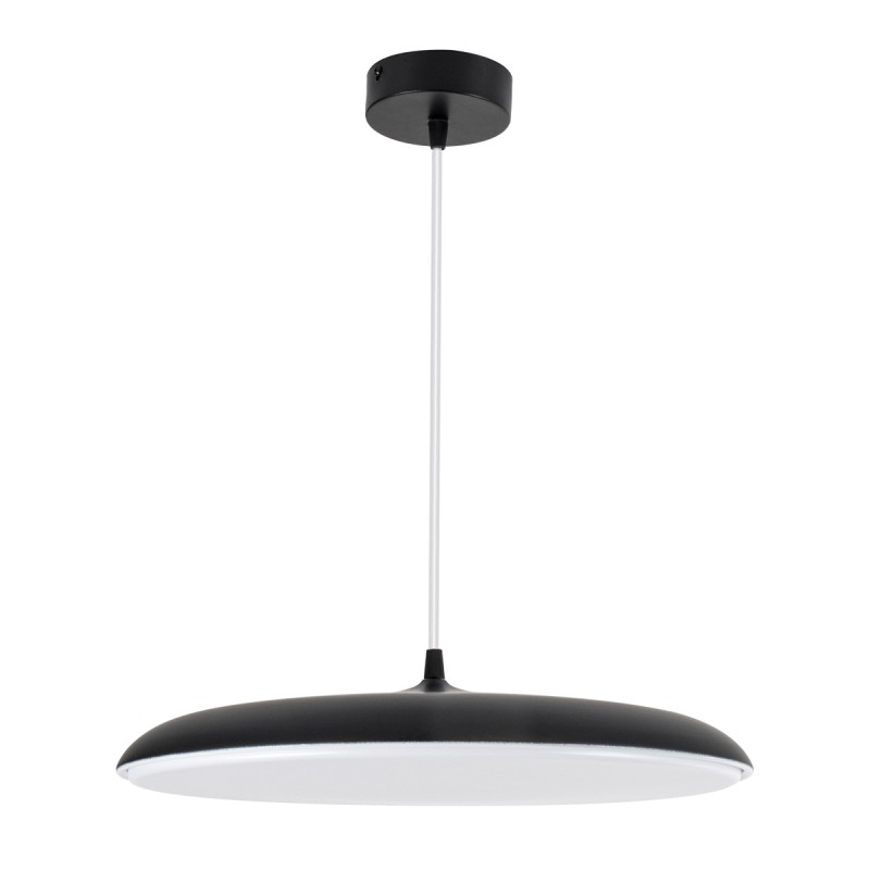 GLOBOSTAR® BARON 61254 Μοντέρνο Κρεμαστό Φωτιστικό Οροφής LED 24W 2880lm 120° AC 220-240V IP20 Ρυθμιζόμενο Λευκό CCT με On/Off 2700K/4500K/6000K - Lumileds SMD Chip - Μαύρο Ματ - Μ40 x Π40 x Υ10cm - 3 Χρόνια Εγγύηση