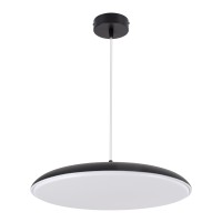 GLOBOSTAR® BARON 61254 Μοντέρνο Κρεμαστό Φωτιστικό Οροφής LED 24W 2880lm 120° AC 220-240V IP20 Ρυθμιζόμενο Λευκό CCT με On/Off 2700K/4500K/6000K - Lumileds SMD Chip - Μαύρο Ματ - Μ40 x Π40 x Υ10cm - 3 Χρόνια Εγγύηση