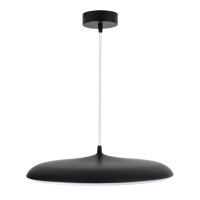 GLOBOSTAR® BARON 61254 Μοντέρνο Κρεμαστό Φωτιστικό Οροφής LED 24W 2880lm 120° AC 220-240V IP20 Ρυθμιζόμενο Λευκό CCT με On/Off 2700K/4500K/6000K - Lumileds SMD Chip - Μαύρο Ματ - Μ40 x Π40 x Υ10cm - 3 Χρόνια Εγγύηση