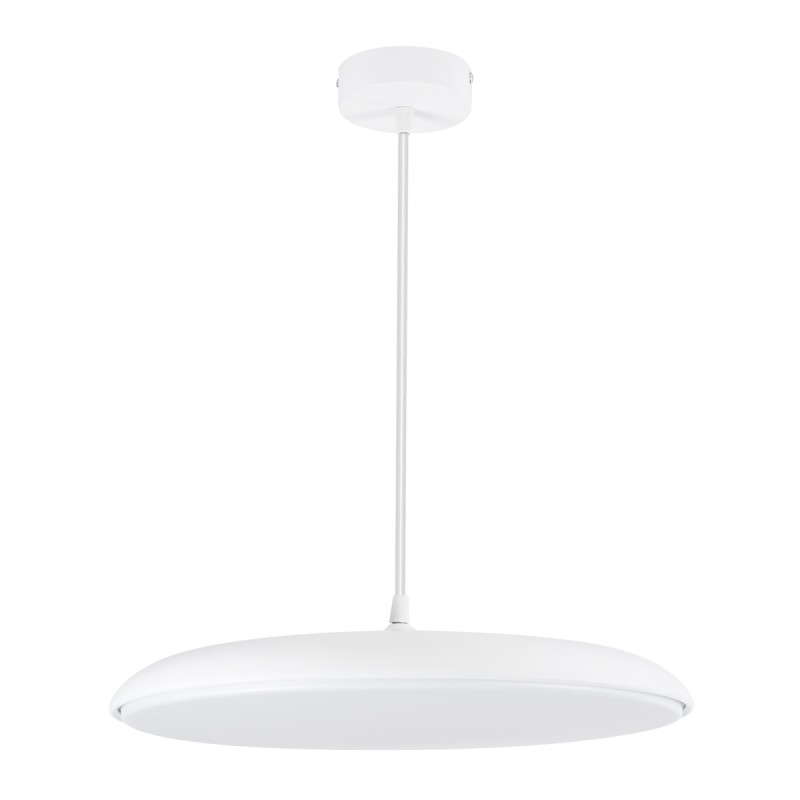 GLOBOSTAR® BARON 61255 Μοντέρνο Κρεμαστό Φωτιστικό Οροφής LED 24W 2880lm 120° AC 220-240V IP20 Ρυθμιζόμενο Λευκό CCT με On/Off 2700K/4500K/6000K - Lumileds SMD Chip - Λευκό Ματ - Μ40 x Π40 x Υ10cm - 3 Χρόνια Εγγύηση