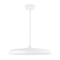 GLOBOSTAR® BARON 61255 Μοντέρνο Κρεμαστό Φωτιστικό Οροφής LED 24W 2880lm 120° AC 220-240V IP20 Ρυθμιζόμενο Λευκό CCT με On/Off 2700K/4500K/6000K - Lumileds SMD Chip - Λευκό Ματ - Μ40 x Π40 x Υ10cm - 3 Χρόνια Εγγύηση