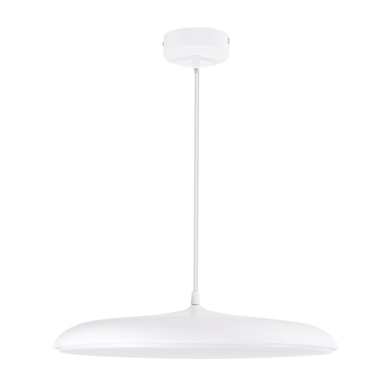 GLOBOSTAR® BARON 61255 Μοντέρνο Κρεμαστό Φωτιστικό Οροφής LED 24W 2880lm 120° AC 220-240V IP20 Ρυθμιζόμενο Λευκό CCT με On/Off 2700K/4500K/6000K - Lumileds SMD Chip - Λευκό Ματ - Μ40 x Π40 x Υ10cm - 3 Χρόνια Εγγύηση