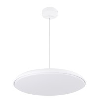 GLOBOSTAR® BARON 61255 Μοντέρνο Κρεμαστό Φωτιστικό Οροφής LED 24W 2880lm 120° AC 220-240V IP20 Ρυθμιζόμενο Λευκό CCT με On/Off 2700K/4500K/6000K - Lumileds SMD Chip - Λευκό Ματ - Μ40 x Π40 x Υ10cm - 3 Χρόνια Εγγύηση