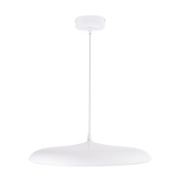 GLOBOSTAR® BARON 61255 Μοντέρνο Κρεμαστό Φωτιστικό Οροφής LED 24W 2880lm 120° AC 220-240V IP20 Ρυθμιζόμενο Λευκό CCT με On/Off 2700K/4500K/6000K - Lumileds SMD Chip - Λευκό Ματ - Μ40 x Π40 x Υ10cm - 3 Χρόνια Εγγύηση