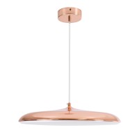 GLOBOSTAR® BARON 61256 Μοντέρνο Κρεμαστό Φωτιστικό Οροφής LED 24W 2880lm 120° AC 220-240V IP20 Ρυθμιζόμενο Λευκό CCT με On/Off 2700K/4500K/6000K - Lumileds SMD Chip - Ροζ Χρυσό - Μ40 x Π40 x Υ10cm - 3 Χρόνια Εγγύηση