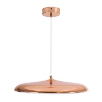GLOBOSTAR® BARON 61256 Μοντέρνο Κρεμαστό Φωτιστικό Οροφής LED 24W 2880lm 120° AC 220-240V IP20 Ρυθμιζόμενο Λευκό CCT με On/Off 2700K/4500K/6000K - Lumileds SMD Chip - Ροζ Χρυσό - Μ40 x Π40 x Υ10cm - 3 Χρόνια Εγγύηση