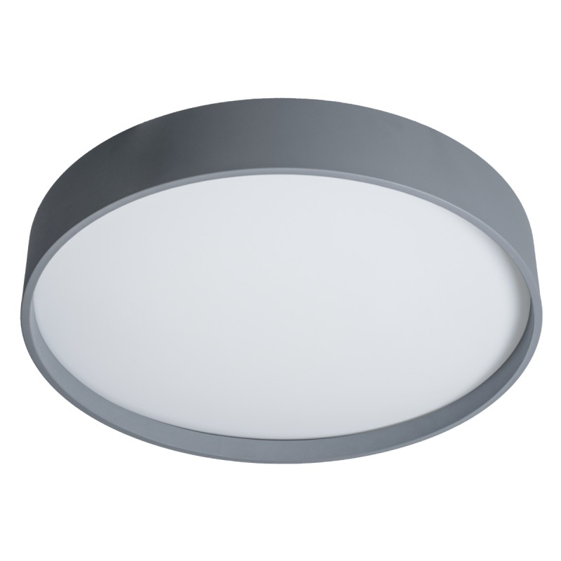 GLOBOSTAR® NARNIA 61260 Μοντέρνο Φωτιστικό Οροφής LED 100W 11500lm 120° AC 220-240V IP20 Ρυθμιζόμενο Λευκό CCT με Χειριστήριο από 2700K έως 6000K Dimmable - Lumileds SMD Chip - Γκρι Ματ - Μ60 x Π60 x Υ10cm - 3 Χρόνια Εγγύηση