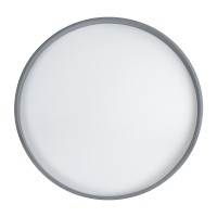 GLOBOSTAR® NARNIA 61260 Μοντέρνο Φωτιστικό Οροφής LED 100W 11500lm 120° AC 220-240V IP20 Ρυθμιζόμενο Λευκό CCT με Χειριστήριο από 2700K έως 6000K Dimmable - Lumileds SMD Chip - Γκρι Ματ - Μ60 x Π60 x Υ10cm - 3 Χρόνια Εγγύηση
