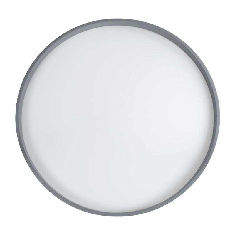 GLOBOSTAR® NARNIA 61260 Μοντέρνο Φωτιστικό Οροφής LED 100W 11500lm 120° AC 220-240V IP20 Ρυθμιζόμενο Λευκό CCT με Χειριστήριο από 2700K έως 6000K Dimmable - Lumileds SMD Chip - Γκρι Ματ - Μ60 x Π60 x Υ10cm - 3 Χρόνια Εγγύηση