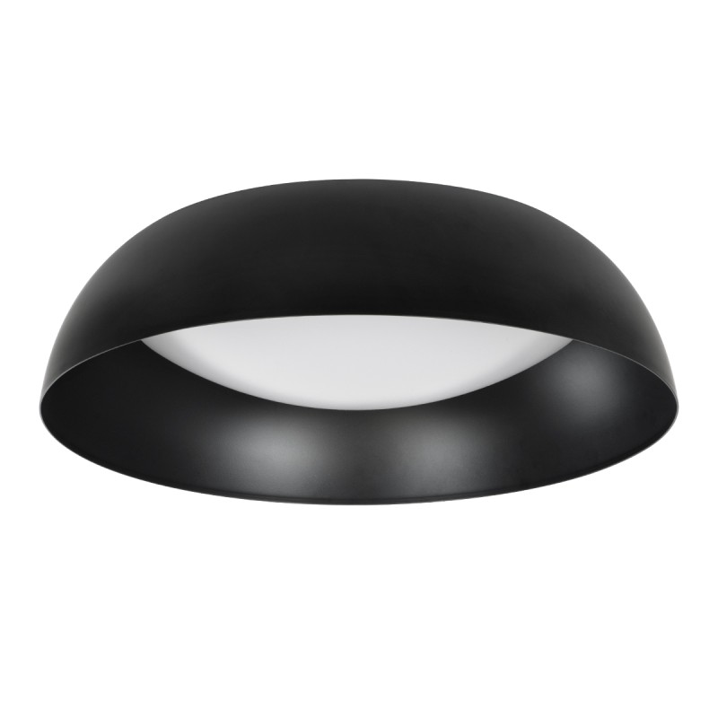 GLOBOSTAR® ANATOLIA 61261 Μοντέρνο Φωτιστικό Οροφής LED 60W 6900lm 120° AC 220-240V IP20 Ρυθμιζόμενο Λευκό CCT με Χειριστήριο από 2700K έως 6000K Dimmable - Lumileds SMD Chip - Μαύρο Ματ - Μ43 x Π43 x Υ11cm - 3 Χρόνια Εγγύηση