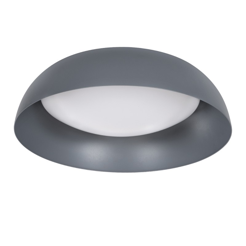 GLOBOSTAR® ANATOLIA 61262 Μοντέρνο Φωτιστικό Οροφής LED 60W 6900lm 120° AC 220-240V IP20 Ρυθμιζόμενο Λευκό CCT με Χειριστήριο από 2700K έως 6000K Dimmable - Lumileds SMD Chip - Γκρι - Μ43 x Π43 x Υ11cm - 3 Χρόνια Εγγύηση