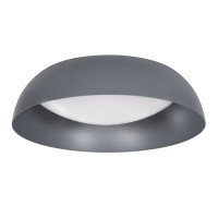 GLOBOSTAR® ANATOLIA 61262 Μοντέρνο Φωτιστικό Οροφής LED 60W 6900lm 120° AC 220-240V IP20 Ρυθμιζόμενο Λευκό CCT με Χειριστήριο από 2700K έως 6000K Dimmable - Lumileds SMD Chip - Γκρι - Μ43 x Π43 x Υ11cm - 3 Χρόνια Εγγύηση