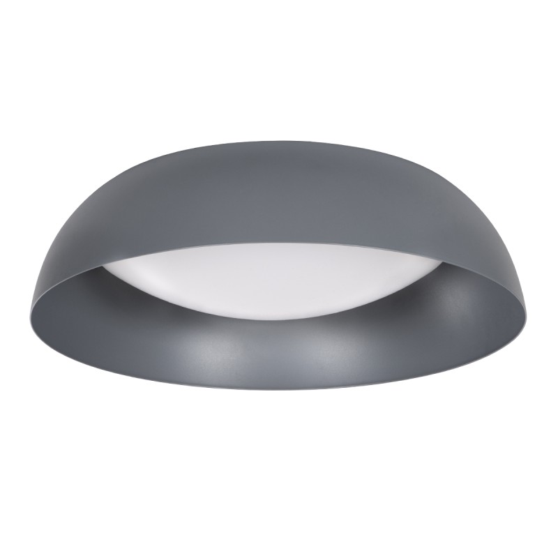 GLOBOSTAR® ANATOLIA 61262 Μοντέρνο Φωτιστικό Οροφής LED 60W 6900lm 120° AC 220-240V IP20 Ρυθμιζόμενο Λευκό CCT με Χειριστήριο από 2700K έως 6000K Dimmable - Lumileds SMD Chip - Γκρι - Μ43 x Π43 x Υ11cm - 3 Χρόνια Εγγύηση