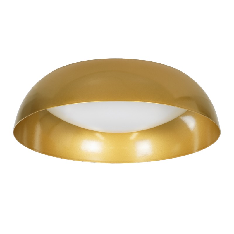 GLOBOSTAR® ANATOLIA 61263 Μοντέρνο Φωτιστικό Οροφής LED 60W 6900lm 120° AC 220-240V IP20 Ρυθμιζόμενο Λευκό CCT με Χειριστήριο από 2700K έως 6000K Dimmable - Lumileds SMD Chip - Χρυσό - Μ43 x Π43 x Υ11cm - 3 Χρόνια Εγγύηση