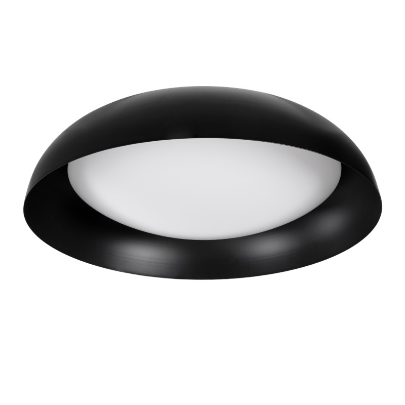 GLOBOSTAR® ANATOLIA 61264 Μοντέρνο Φωτιστικό Οροφής LED 75W 8625lm 120° AC 220-240V IP20 Ρυθμιζόμενο Λευκό CCT με Χειριστήριο από 2700K έως 6000K Dimmable - Lumileds SMD Chip - Μαύρο Ματ - Μ60 x Π60 x Υ13cm - 3 Χρόνια Εγγύηση