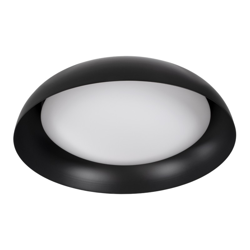 GLOBOSTAR® ANATOLIA 61264 Μοντέρνο Φωτιστικό Οροφής LED 75W 8625lm 120° AC 220-240V IP20 Ρυθμιζόμενο Λευκό CCT με Χειριστήριο από 2700K έως 6000K Dimmable - Lumileds SMD Chip - Μαύρο Ματ - Μ60 x Π60 x Υ13cm - 3 Χρόνια Εγγύηση