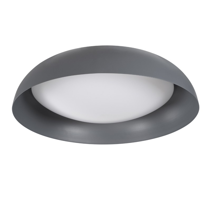 GLOBOSTAR® ANATOLIA 61265 Μοντέρνο Φωτιστικό Οροφής LED 75W 8625lm 120° AC 220-240V IP20 Ρυθμιζόμενο Λευκό CCT με Χειριστήριο από 2700K έως 6000K Dimmable - Lumileds SMD Chip - Γκρι - Μ60 x Π60 x Υ13cm - 3 Χρόνια Εγγύηση