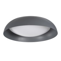 GLOBOSTAR® ANATOLIA 61265 Μοντέρνο Φωτιστικό Οροφής LED 75W 8625lm 120° AC 220-240V IP20 Ρυθμιζόμενο Λευκό CCT με Χειριστήριο από 2700K έως 6000K Dimmable - Lumileds SMD Chip - Γκρι - Μ60 x Π60 x Υ13cm - 3 Χρόνια Εγγύηση