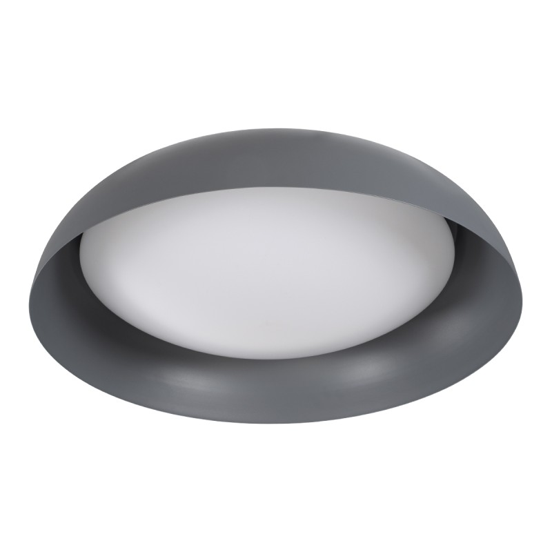 GLOBOSTAR® ANATOLIA 61265 Μοντέρνο Φωτιστικό Οροφής LED 75W 8625lm 120° AC 220-240V IP20 Ρυθμιζόμενο Λευκό CCT με Χειριστήριο από 2700K έως 6000K Dimmable - Lumileds SMD Chip - Γκρι - Μ60 x Π60 x Υ13cm - 3 Χρόνια Εγγύηση