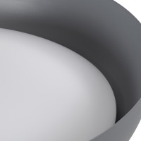 GLOBOSTAR® ANATOLIA 61265 Μοντέρνο Φωτιστικό Οροφής LED 75W 8625lm 120° AC 220-240V IP20 Ρυθμιζόμενο Λευκό CCT με Χειριστήριο από 2700K έως 6000K Dimmable - Lumileds SMD Chip - Γκρι - Μ60 x Π60 x Υ13cm - 3 Χρόνια Εγγύηση
