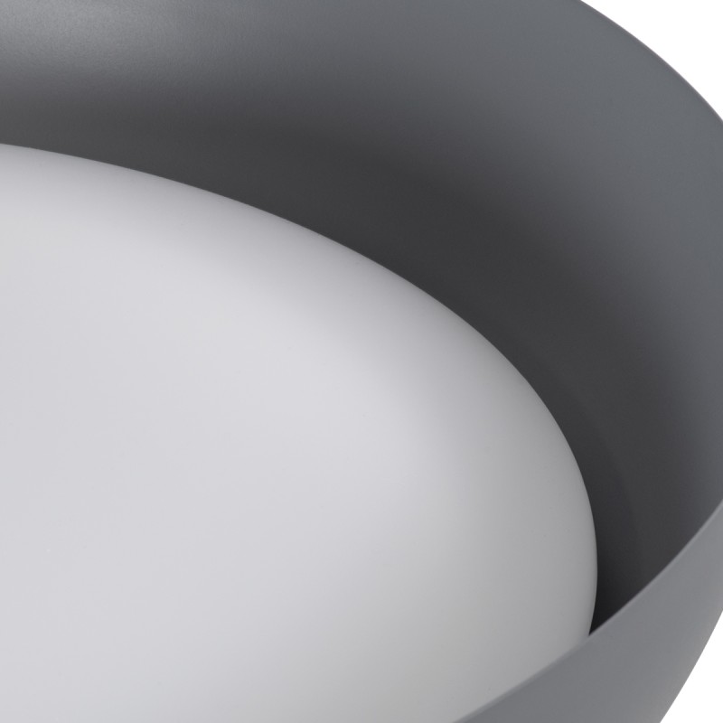 GLOBOSTAR® ANATOLIA 61265 Μοντέρνο Φωτιστικό Οροφής LED 75W 8625lm 120° AC 220-240V IP20 Ρυθμιζόμενο Λευκό CCT με Χειριστήριο από 2700K έως 6000K Dimmable - Lumileds SMD Chip - Γκρι - Μ60 x Π60 x Υ13cm - 3 Χρόνια Εγγύηση