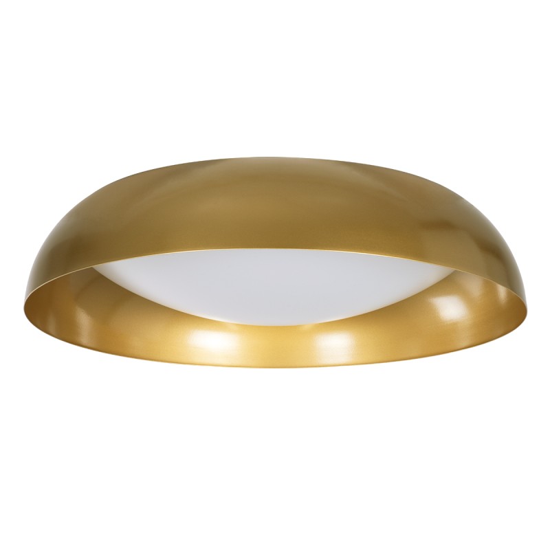 GLOBOSTAR® ANATOLIA 61266 Μοντέρνο Φωτιστικό Οροφής LED 75W 8625lm 120° AC 220-240V IP20 Ρυθμιζόμενο Λευκό CCT με Χειριστήριο από 2700K έως 6000K Dimmable - Lumileds SMD Chip - Χρυσό - Μ60 x Π60 x Υ13cm - 3 Χρόνια Εγγύηση