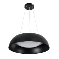 GLOBOSTAR® ANATOLIA 61267 Μοντέρνο Κρεμαστό Φωτιστικό Οροφής LED 60W 6900lm 120° AC 220-240V IP20 Ρυθμιζόμενο Λευκό CCT με Χειριστήριο από 2700K έως 6000K Dimmable - Lumileds SMD Chip - Μαύρο Ματ - Μ43 x Π43 x Υ11cm - 3 Χρόνια Εγγύηση