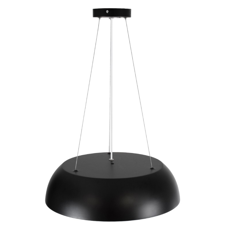 GLOBOSTAR® ANATOLIA 61267 Μοντέρνο Κρεμαστό Φωτιστικό Οροφής LED 60W 6900lm 120° AC 220-240V IP20 Ρυθμιζόμενο Λευκό CCT με Χειριστήριο από 2700K έως 6000K Dimmable - Lumileds SMD Chip - Μαύρο Ματ - Μ43 x Π43 x Υ11cm - 3 Χρόνια Εγγύηση