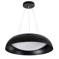 GLOBOSTAR® ANATOLIA 61269 Μοντέρνο Κρεμαστό Φωτιστικό Οροφής LED 75W 8625lm 120° AC 220-240V IP20 Ρυθμιζόμενο Λευκό CCT με Χειριστήριο από 2700K έως 6000K Dimmable - Lumileds SMD Chip - Μαύρο Ματ - Μ60 x Π60 x Υ12.5cm - 3 Χρόνια Εγγύηση