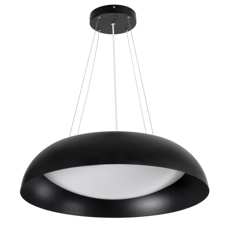 GLOBOSTAR® ANATOLIA 61269 Μοντέρνο Κρεμαστό Φωτιστικό Οροφής LED 75W 8625lm 120° AC 220-240V IP20 Ρυθμιζόμενο Λευκό CCT με Χειριστήριο από 2700K έως 6000K Dimmable - Lumileds SMD Chip - Μαύρο Ματ - Μ60 x Π60 x Υ12.5cm - 3 Χρόνια Εγγύηση