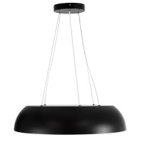 GLOBOSTAR® ANATOLIA 61269 Μοντέρνο Κρεμαστό Φωτιστικό Οροφής LED 75W 8625lm 120° AC 220-240V IP20 Ρυθμιζόμενο Λευκό CCT με Χειριστήριο από 2700K έως 6000K Dimmable - Lumileds SMD Chip - Μαύρο Ματ - Μ60 x Π60 x Υ12.5cm - 3 Χρόνια Εγγύηση