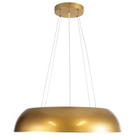 GLOBOSTAR® ANATOLIA 61270 Μοντέρνο Κρεμαστό Φωτιστικό Οροφής LED 75W 8625lm 120° AC 220-240V IP20 Ρυθμιζόμενο Λευκό CCT με Χειριστήριο από 2700K έως 6000K Dimmable - Lumileds SMD Chip - Χρυσό - Μ60 x Π60 x Υ12.5cm - 3 Χρόνια Εγγύηση