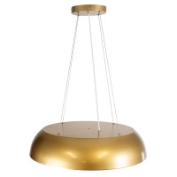 GLOBOSTAR® ANATOLIA 61270 Μοντέρνο Κρεμαστό Φωτιστικό Οροφής LED 75W 8625lm 120° AC 220-240V IP20 Ρυθμιζόμενο Λευκό CCT με Χειριστήριο από 2700K έως 6000K Dimmable - Lumileds SMD Chip - Χρυσό - Μ60 x Π60 x Υ12.5cm - 3 Χρόνια Εγγύηση