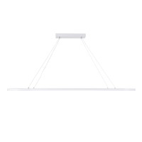 GLOBOSTAR® BOLIVAR 61272 Μοντέρνο Κρεμαστό Φωτιστικό Οροφής LED 54W 6210lm 360° AC 220-240V IP20 Ρυθμιζόμενο Λευκό CCT με Χειριστήριο από 2700K έως 6000K Dimmable - Lumileds SMD Chip - Λευκό Ματ - Μ120 x Π30 x Υ2cm - 3 Χρόνια Εγγύηση