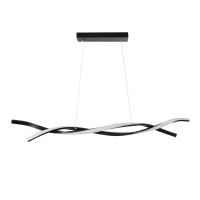 GLOBOSTAR® MORALES 61275 Μοντέρνο Κρεμαστό Φωτιστικό Οροφής LED 54W 6048lm 300° AC 220-240V IP20 Ρυθμιζόμενο Λευκό CCT με Χειριστήριο από 2700K έως 6000K Dimmable - Lumileds SMD Chip - Μαύρο Ματ - Μ90 x Π14 x Υ14cm - 3 Χρόνια Εγγύηση