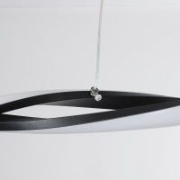 GLOBOSTAR® MORALES 61275 Μοντέρνο Κρεμαστό Φωτιστικό Οροφής LED 54W 6048lm 300° AC 220-240V IP20 Ρυθμιζόμενο Λευκό CCT με Χειριστήριο από 2700K έως 6000K Dimmable - Lumileds SMD Chip - Μαύρο Ματ - Μ90 x Π14 x Υ14cm - 3 Χρόνια Εγγύηση