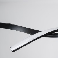 GLOBOSTAR® MORALES 61275 Μοντέρνο Κρεμαστό Φωτιστικό Οροφής LED 54W 6048lm 300° AC 220-240V IP20 Ρυθμιζόμενο Λευκό CCT με Χειριστήριο από 2700K έως 6000K Dimmable - Lumileds SMD Chip - Μαύρο Ματ - Μ90 x Π14 x Υ14cm - 3 Χρόνια Εγγύηση