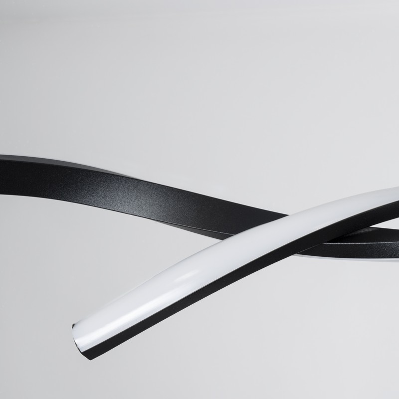 GLOBOSTAR® MORALES 61275 Μοντέρνο Κρεμαστό Φωτιστικό Οροφής LED 54W 6048lm 300° AC 220-240V IP20 Ρυθμιζόμενο Λευκό CCT με Χειριστήριο από 2700K έως 6000K Dimmable - Lumileds SMD Chip - Μαύρο Ματ - Μ90 x Π14 x Υ14cm - 3 Χρόνια Εγγύηση