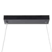GLOBOSTAR® MORALES 61275 Μοντέρνο Κρεμαστό Φωτιστικό Οροφής LED 54W 6048lm 300° AC 220-240V IP20 Ρυθμιζόμενο Λευκό CCT με Χειριστήριο από 2700K έως 6000K Dimmable - Lumileds SMD Chip - Μαύρο Ματ - Μ90 x Π14 x Υ14cm - 3 Χρόνια Εγγύηση