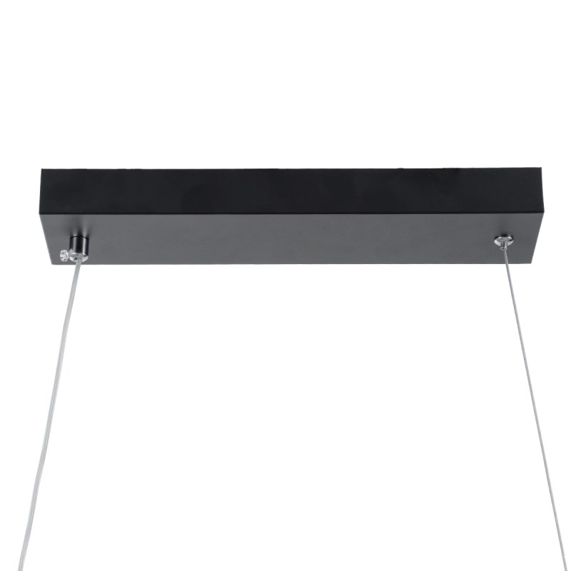 GLOBOSTAR® MORALES 61275 Μοντέρνο Κρεμαστό Φωτιστικό Οροφής LED 54W 6048lm 300° AC 220-240V IP20 Ρυθμιζόμενο Λευκό CCT με Χειριστήριο από 2700K έως 6000K Dimmable - Lumileds SMD Chip - Μαύρο Ματ - Μ90 x Π14 x Υ14cm - 3 Χρόνια Εγγύηση