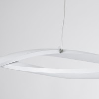 GLOBOSTAR® MORALES 61276 Μοντέρνο Κρεμαστό Φωτιστικό Οροφής LED 54W 6048lm 300° AC 220-240V IP20 Ρυθμιζόμενο Λευκό CCT με Χειριστήριο από 2700K έως 6000K Dimmable - Lumileds SMD Chip - Λευκό Ματ - Μ90 x Π14 x Υ14cm - 3 Χρόνια Εγγύηση