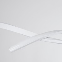 GLOBOSTAR® MORALES 61276 Μοντέρνο Κρεμαστό Φωτιστικό Οροφής LED 54W 6048lm 300° AC 220-240V IP20 Ρυθμιζόμενο Λευκό CCT με Χειριστήριο από 2700K έως 6000K Dimmable - Lumileds SMD Chip - Λευκό Ματ - Μ90 x Π14 x Υ14cm - 3 Χρόνια Εγγύηση