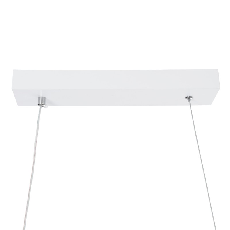 GLOBOSTAR® MORALES 61276 Μοντέρνο Κρεμαστό Φωτιστικό Οροφής LED 54W 6048lm 300° AC 220-240V IP20 Ρυθμιζόμενο Λευκό CCT με Χειριστήριο από 2700K έως 6000K Dimmable - Lumileds SMD Chip - Λευκό Ματ - Μ90 x Π14 x Υ14cm - 3 Χρόνια Εγγύηση