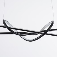 GLOBOSTAR® DOLORES 61279 Μοντέρνο Κρεμαστό Φωτιστικό Οροφής LED 105W 11760lm 300° AC 220-240V IP20 Ρυθμιζόμενο Λευκό CCT με Χειριστήριο από 2700K έως 6000K Dimmable - Lumileds SMD Chip - Μαύρο Ματ - Μ110 x Π17 x Υ17.5cm - 3 Χρόνια Εγγύηση