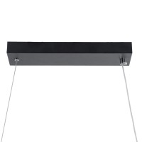 GLOBOSTAR® DOLORES 61279 Μοντέρνο Κρεμαστό Φωτιστικό Οροφής LED 105W 11760lm 300° AC 220-240V IP20 Ρυθμιζόμενο Λευκό CCT με Χειριστήριο από 2700K έως 6000K Dimmable - Lumileds SMD Chip - Μαύρο Ματ - Μ110 x Π17 x Υ17.5cm - 3 Χρόνια Εγγύηση